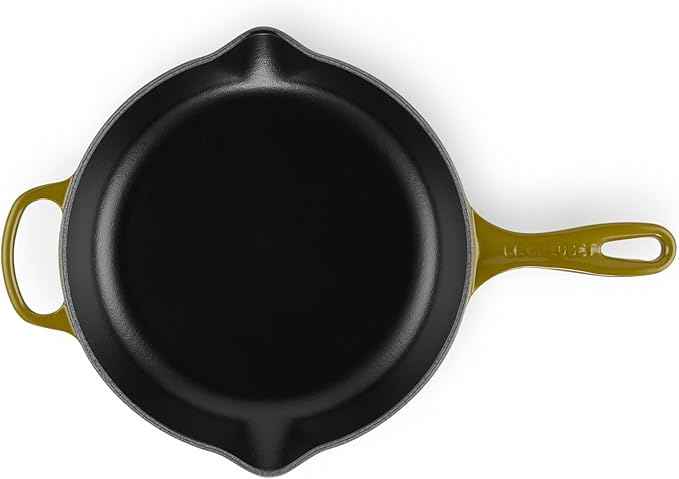 Le Creuset Enameled Cast Iron Signature Round Skillet, 10.25”, Olive