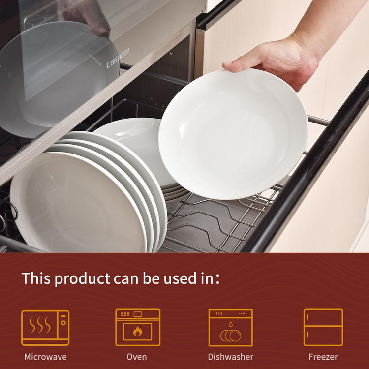 White Pasta Bowls Set of 4 (4 Count)