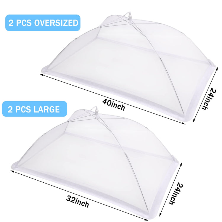 Extra Large Mesh Food Cover 4 Pcs Pop up Net