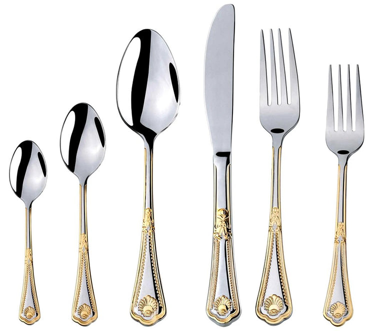 Venezia Collection Gold Flatware Serving Set for 12 (12 Count)