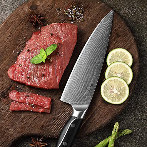 Damascus Kitchen Knife Sets (9 Count)