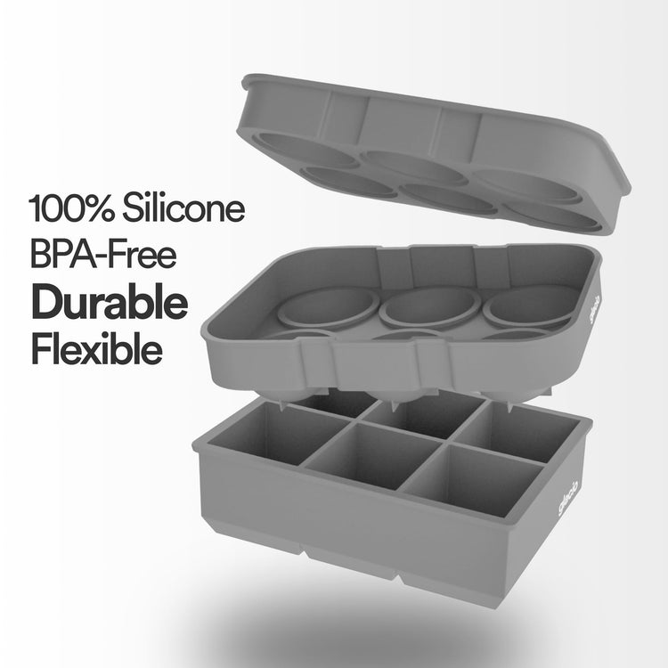 Silicone Ice Cube Trays with Lids (2 Count)