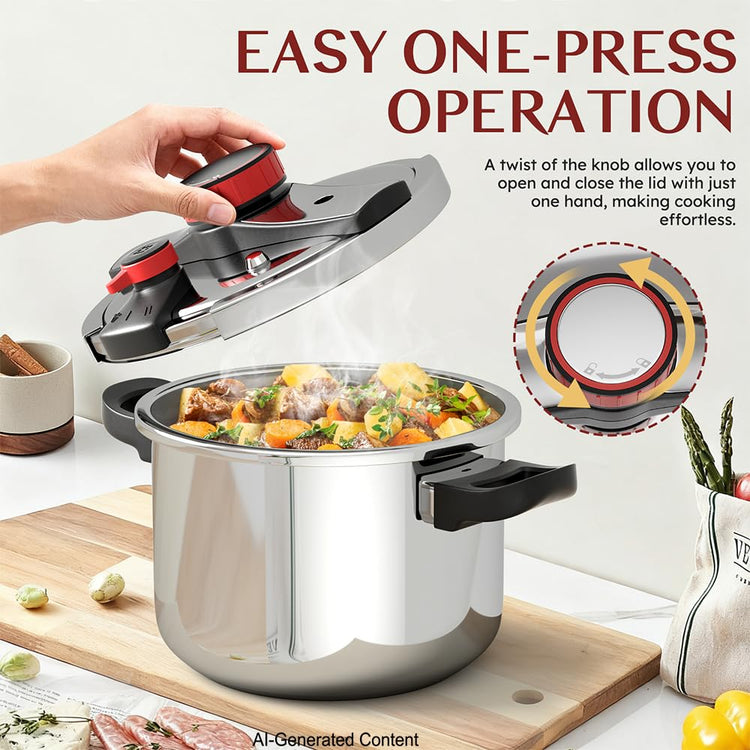304 Stainless Steel Pressure Cooker 8.45QT