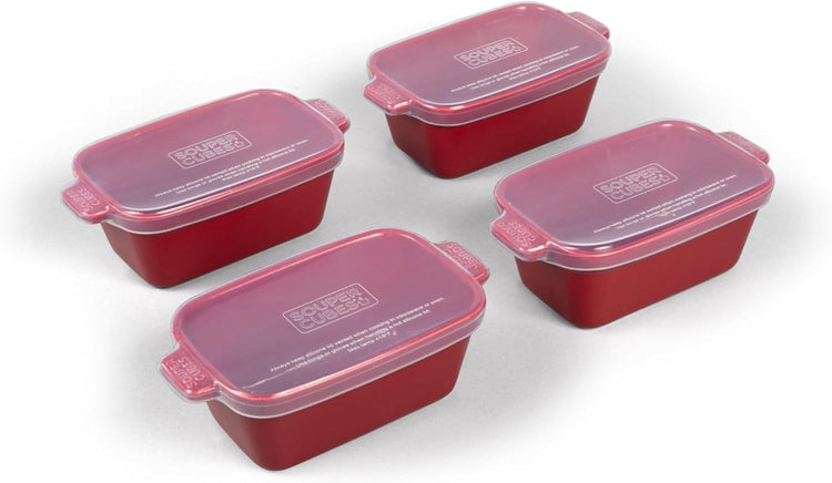 Stoneware Small Ceramic 5" x 3" Baking Dish with Silicone Covers