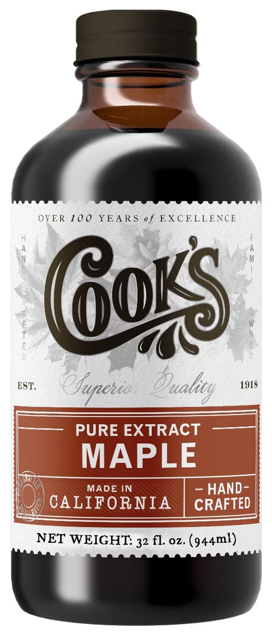 Cook's, Pure Maple Extract, All Natural Premium Maple Sap from Vermont's Finest Maple Trees, 32 oz - Nestoria