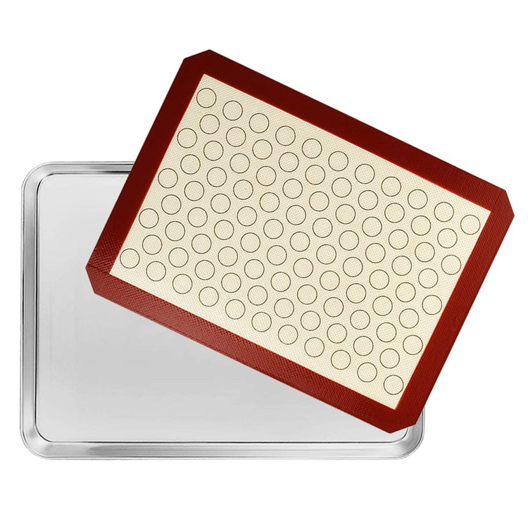 Baking Sheet with Silicone Baking Mat Set