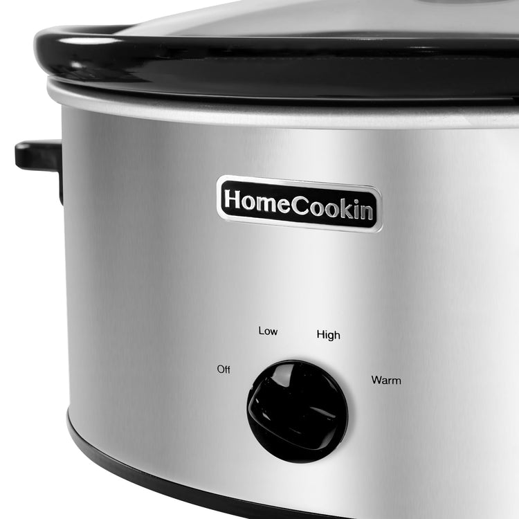 7 Quart Slow Cooker Oval Manual Pot Food Warmer with 3 Cooking Settings