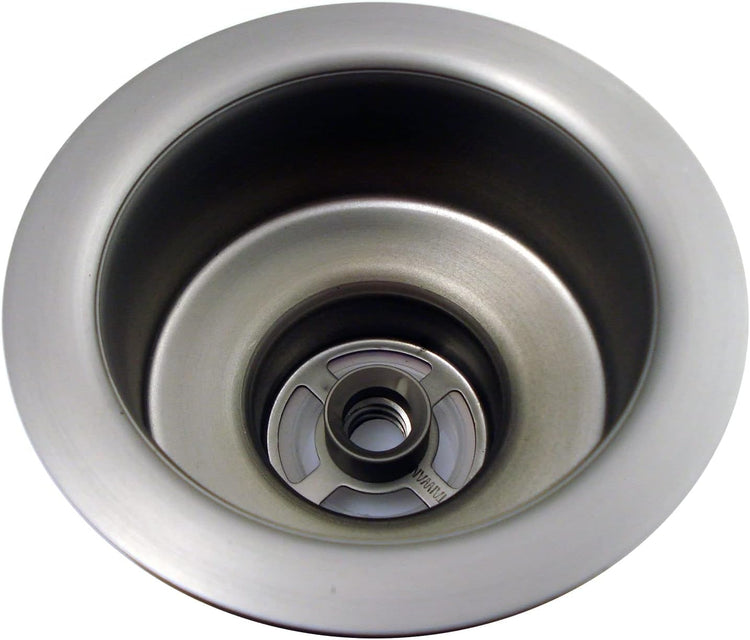 Mr. Scrappy 3.5" Sink Drain Assembly with Twist Lock Basket Strainer, Solid Brass, Brushed Nickel