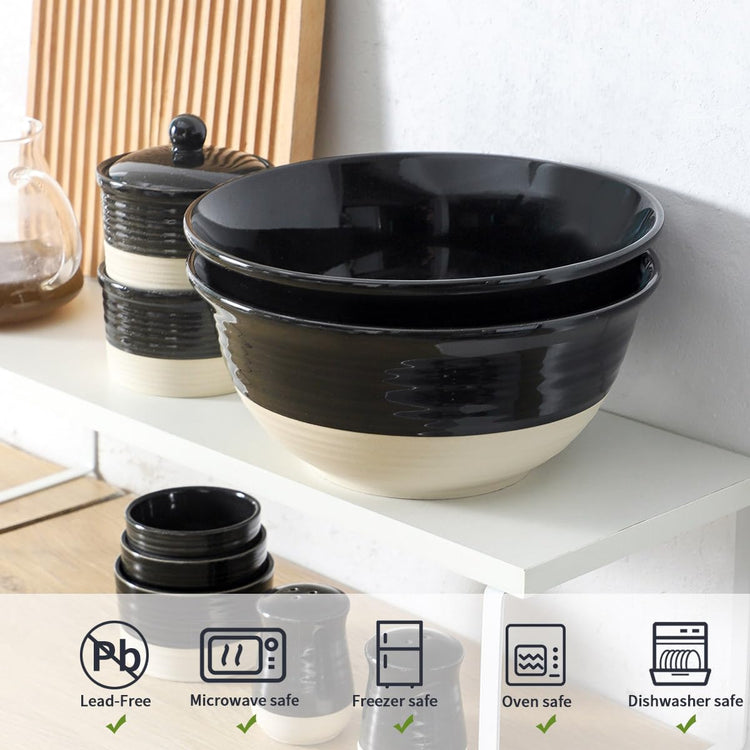Large Ceramic Serving Bowls Set of 2 (2 Count)