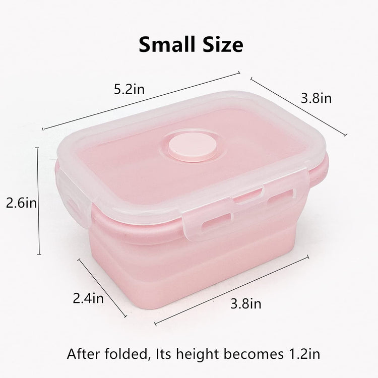 3piece Collapsible Food Storage Containers with Lids (3 Count)