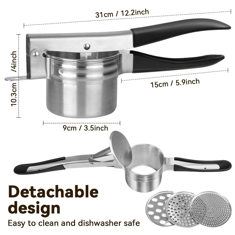 Potato Ricer Stainless Steel Potato Masher Anti