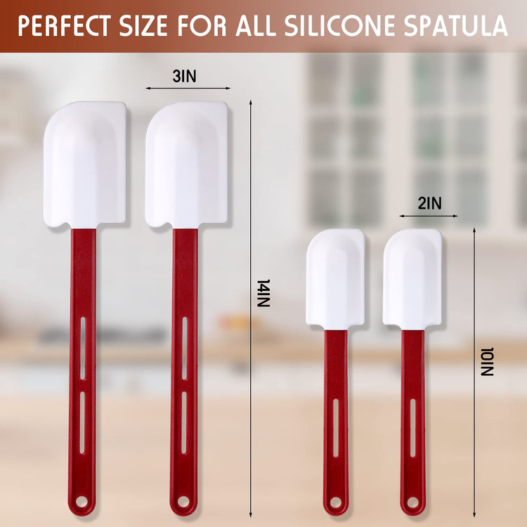 4 Pcs Rubber Spatulas Silicone Heat Resistant (4 Count)
