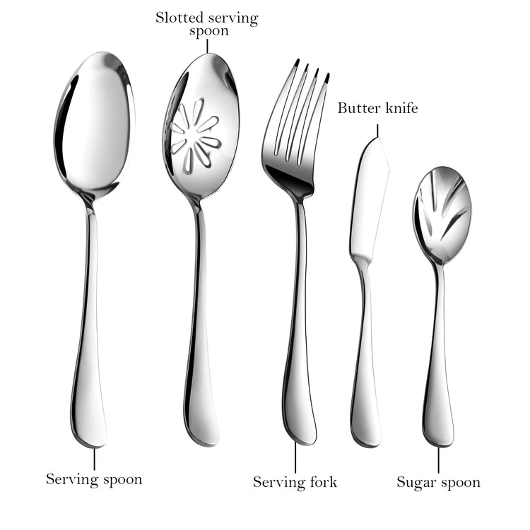 Silverware Set for 8 with Serving Utensils (45 Count)