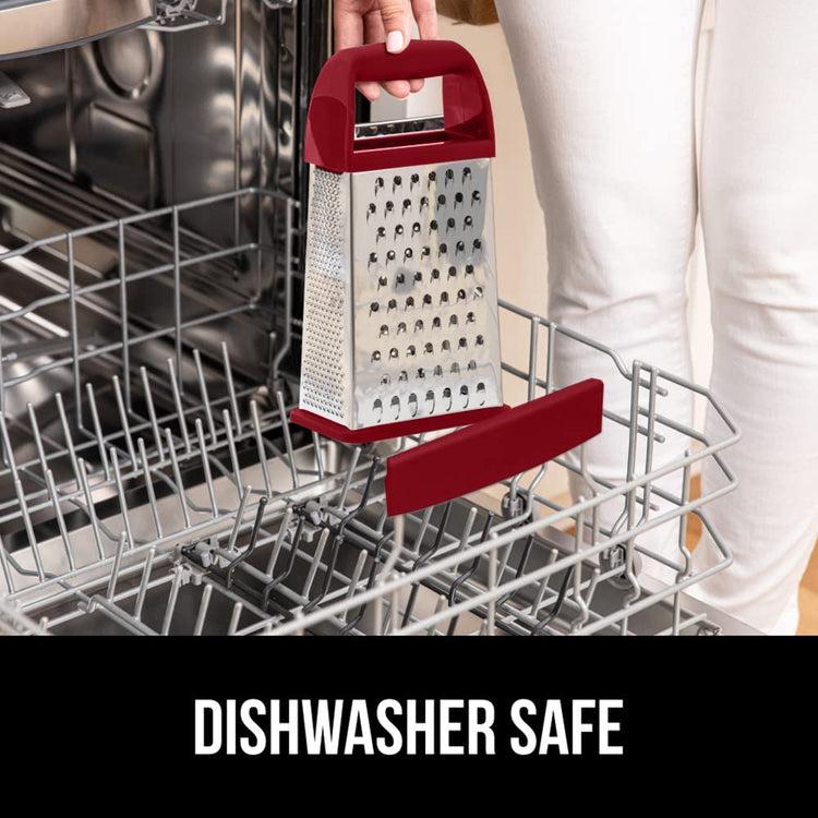 XL 4 Sided Stainless Steel Cheese Grater With Measurement Container