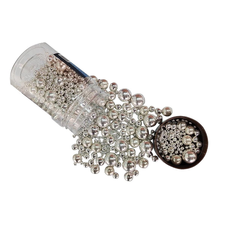Edible Silver Sugar Pearls Candy Sprinkles 120G (4.23 Ounce)