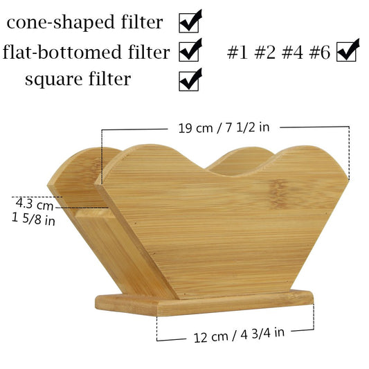 Bamboo Coffee Filter Holder