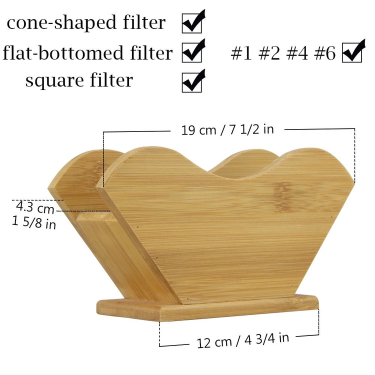 Bamboo Coffee Filter Holder