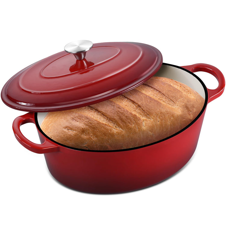 7 Quart Oval Dutch Oven with Lid