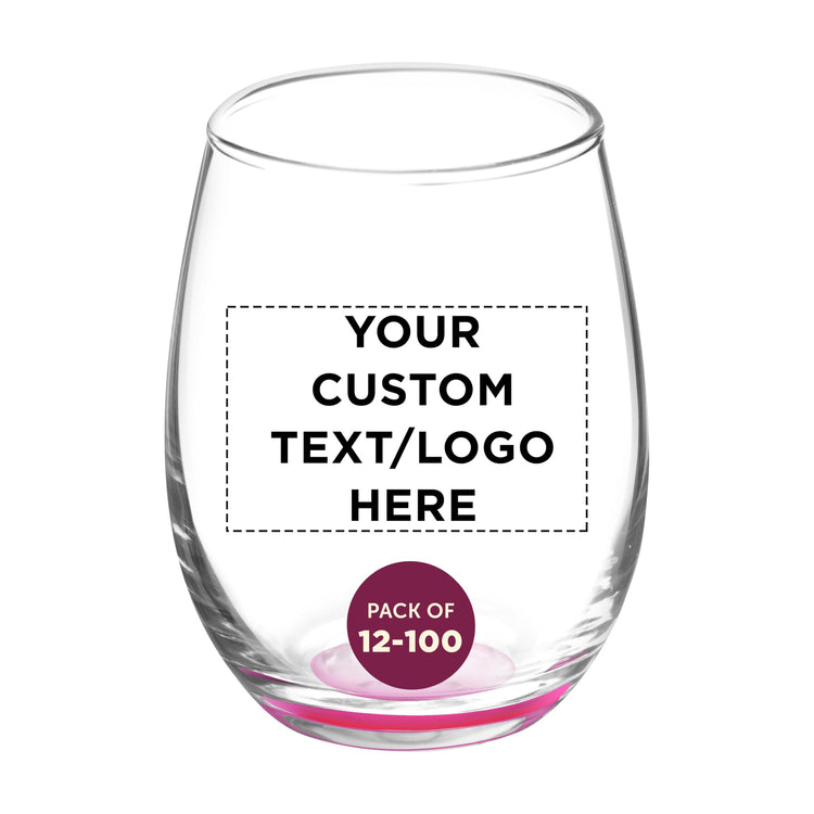 Custom Stemless Wine Glasses by ARC 5.5 oz Set of 12 (100 Count)