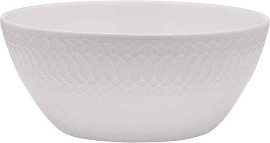 Mikasa Levi 40 Piece Bone China Dinnerware Set, Embossed Plates Bowls, Chip-Resistant, Lightweight, Elegant and Durable, Service for 8, White