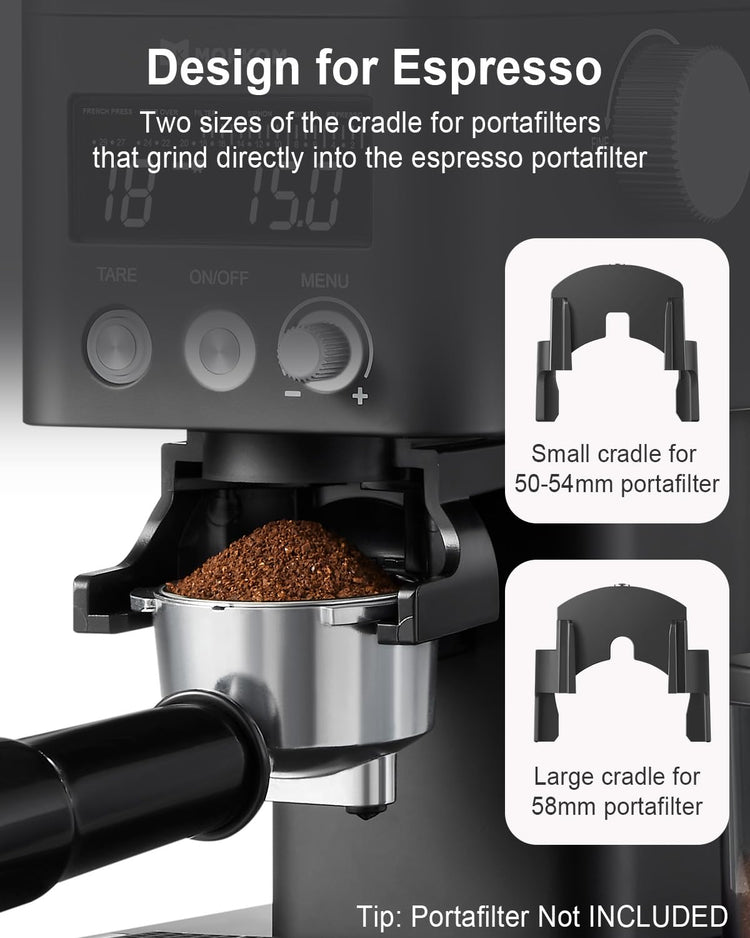 Electric Conical Burr Coffee Grinder with Removable Coffee Scale