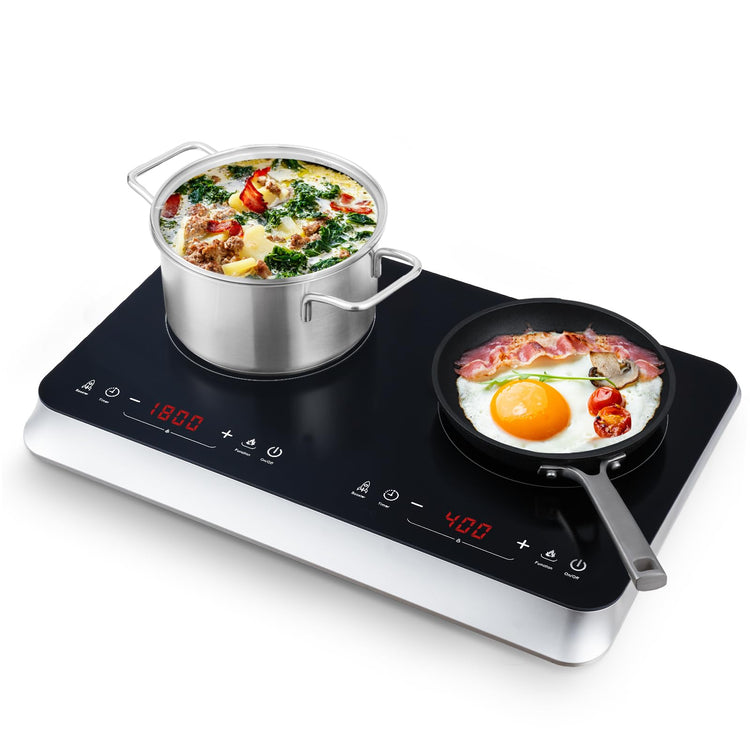 Double Induction Cooktop Burner with Fast Warm