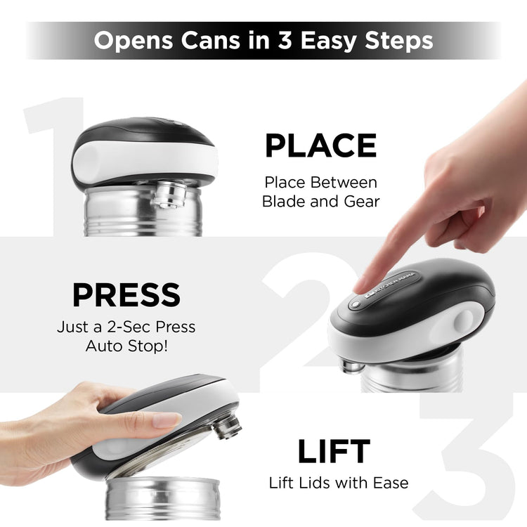 One-To-Go Electric Can Opener, White