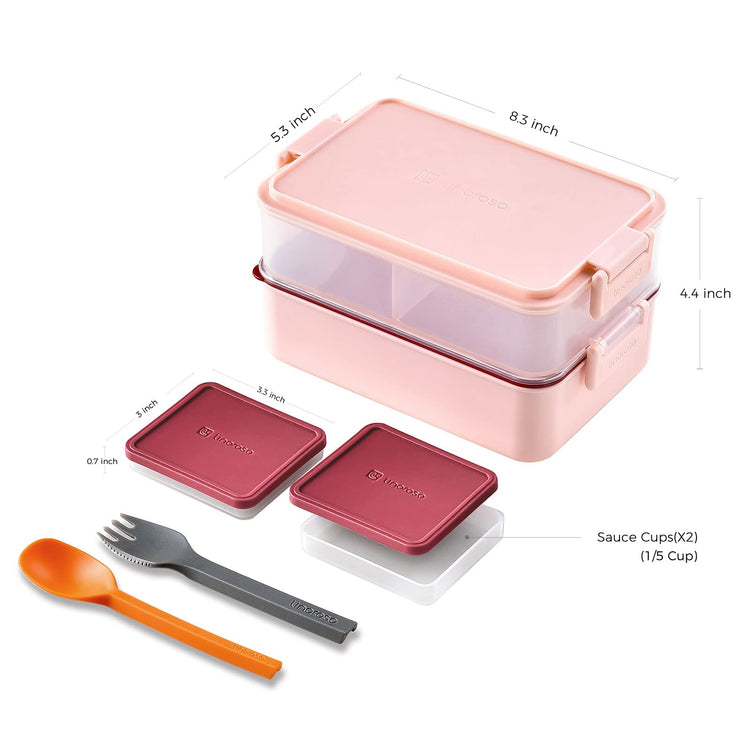 Stackable 2 Tier Adult Bento Box