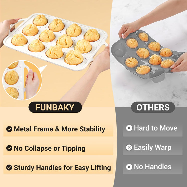 Silicone Muffin Pan with Metal Frame