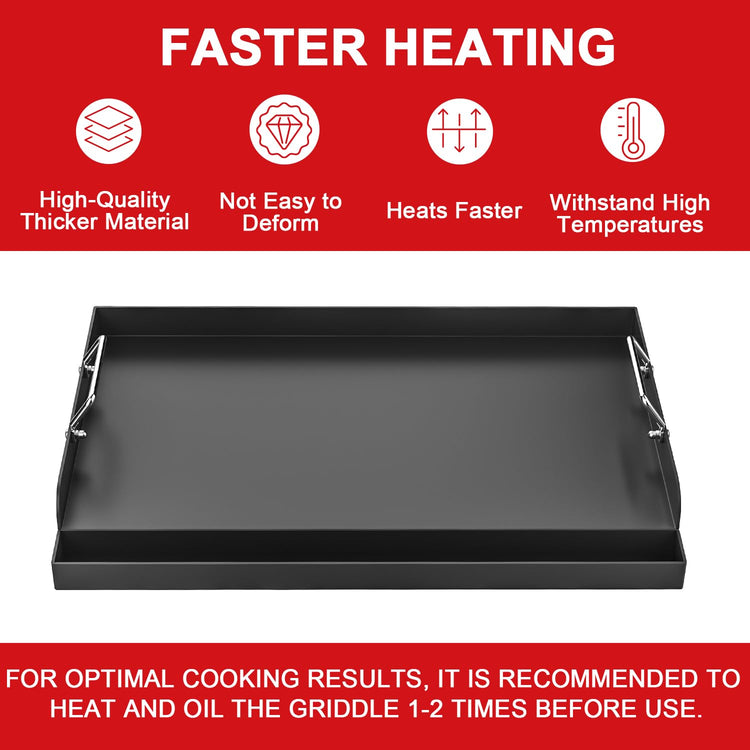 17"x13" Nonstick Griddle for Gas & Charcoal Grills Universal Fit