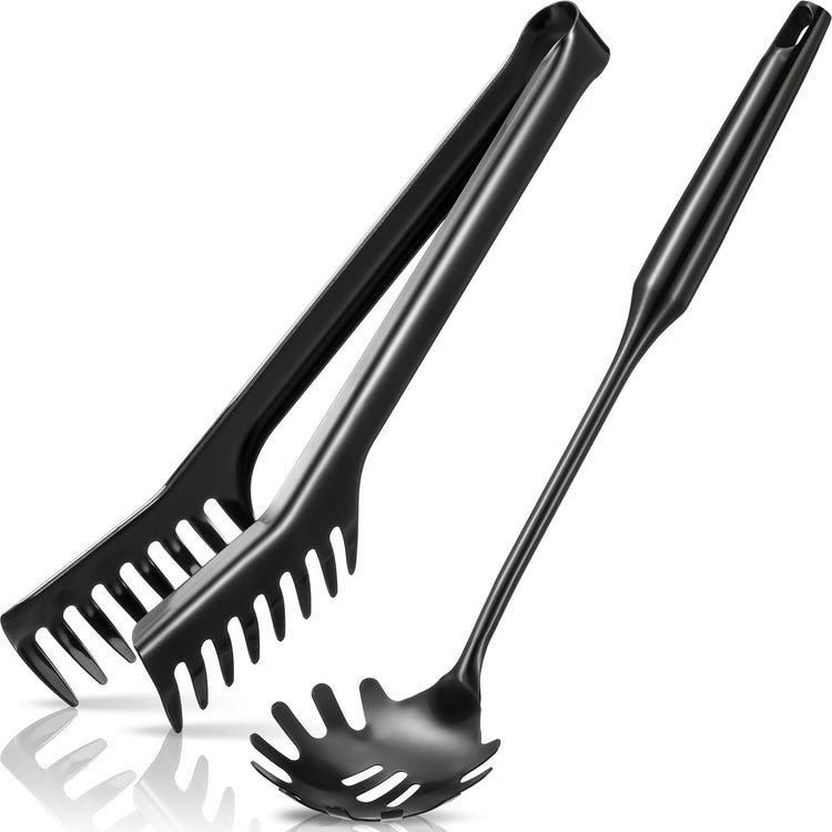 Stainless Steel Spaghetti Spoon and Pasta Tongs Set (2 Count)