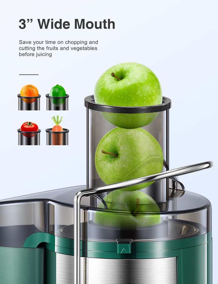 Juicer Machine 500W Centrifugal Juicer with Extra Wide Feed Chute