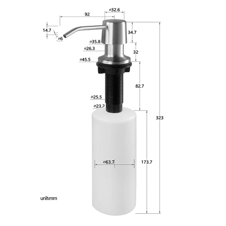 Styever Soap Dispenser for Kitchen Sink with Pump