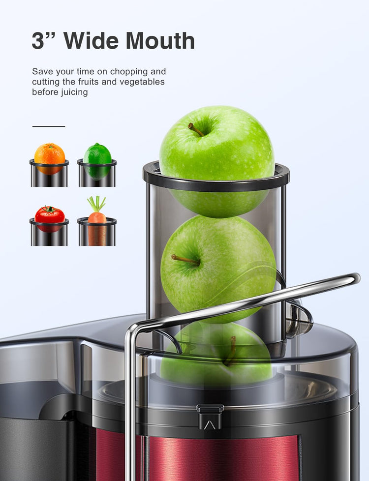 Juicer Machine 500W Centrifugal Juicer with Extra Wide Feed Chute