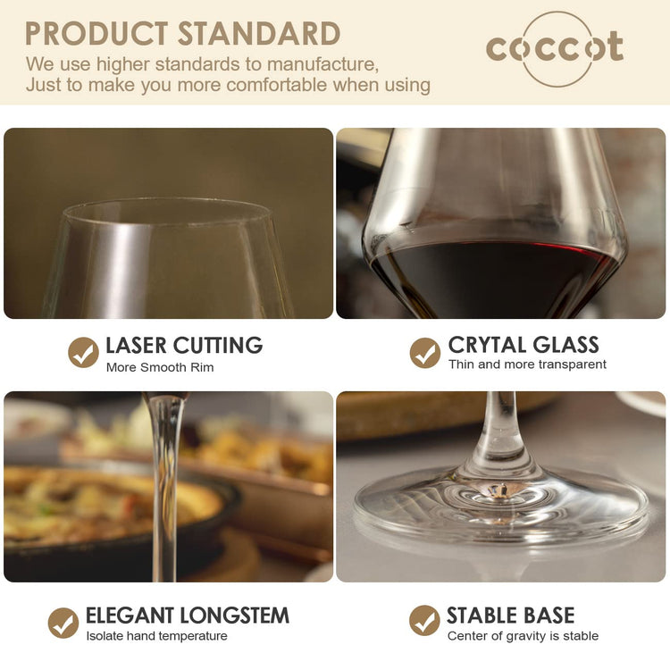 Wine Glasses White Red Wine Glasses Set of 6 (6 Count)