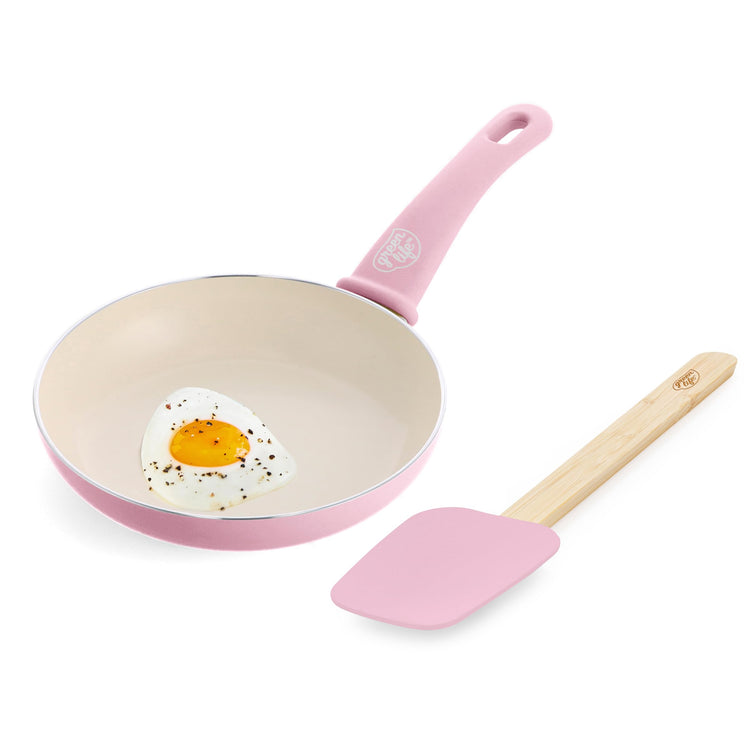 Soft Grip 8” Frypan Skillet and Spatula Breakfast Cookware Set