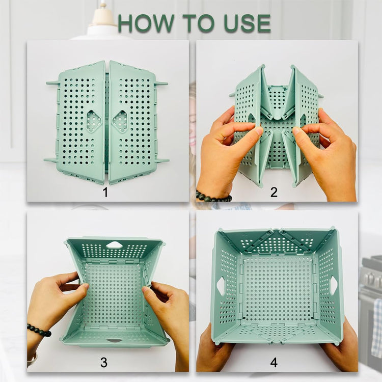 2 Pcs Collapsible Colanders Foldable Strainers