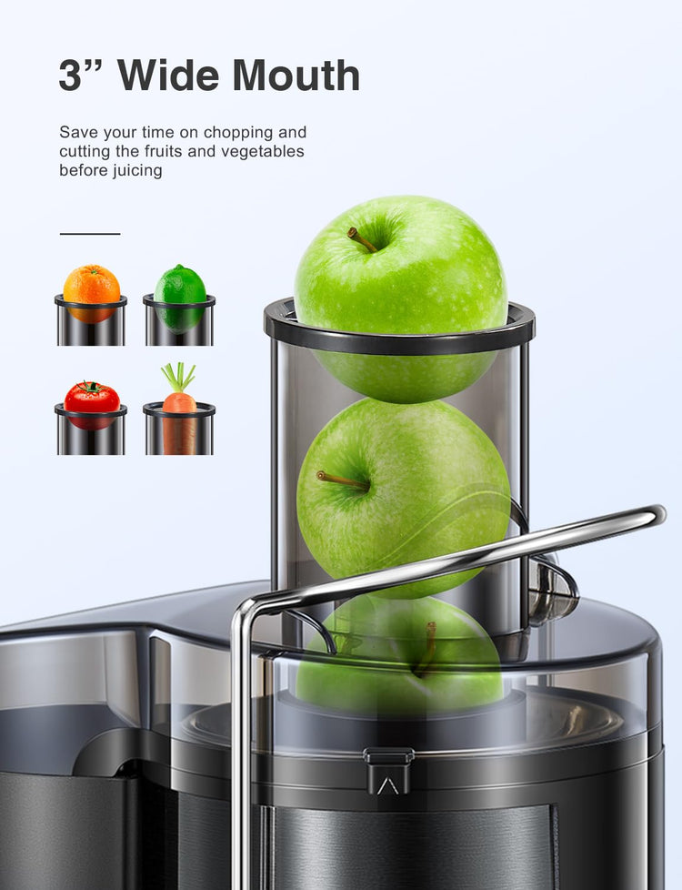 Juicer Machine 500W Centrifugal Juicer with Extra Wide Feed Chute
