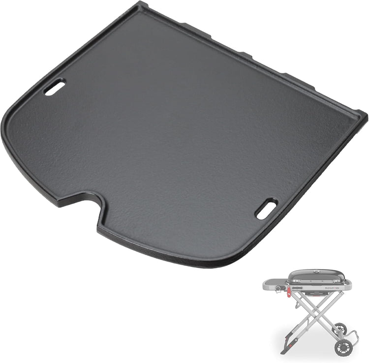 7034 Cast Iron Griddle for Weber 9010001 Traveler Portable Gas Grill, Replacement for Weber9010001, 9013001, 9020001 Gas Grill Accessories, Compatible with Weber Traveler Griddle Part - Nestoria