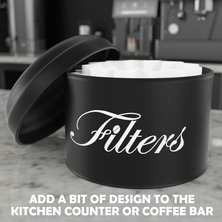 Black Basket Coffee Filter Holder With Lid