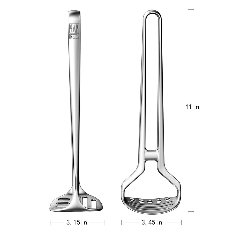 QAP Stainless Steel Heavy Duty Potato Masher Avocado Smasher