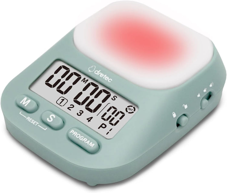 dretec pomodoro Timer, Productivity for Studying, Large Button, Interval,Blue