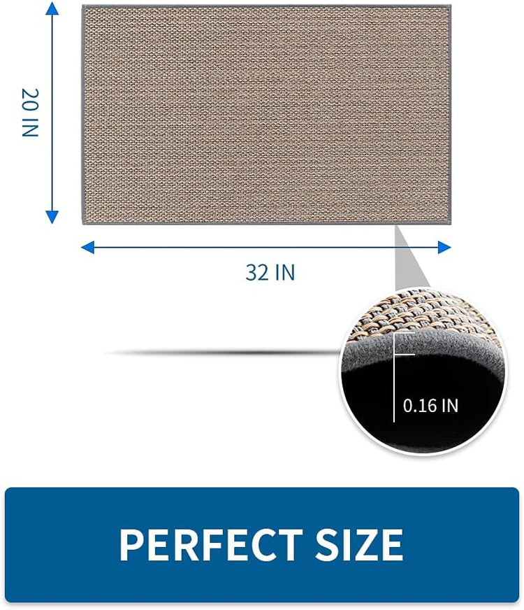 Kitchen Rugs and Mats Non Skid Washable, Absorbent Runner Rugs for Kitchen, Front of Sink, Kitchen Mats for Floor (Grey, 20"x32")