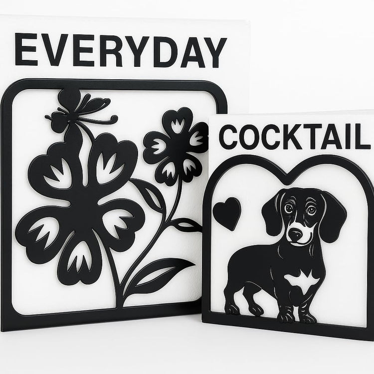 Napkin Holder Dog Flower 2 (2 Count)