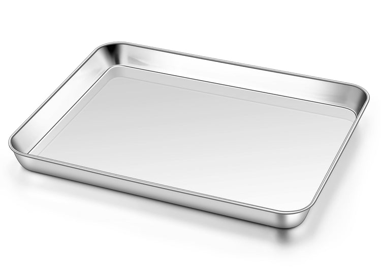9 x 13 Inch Stainless Steel Quarter Sheet Pan for Toaster Oven (2 Count)