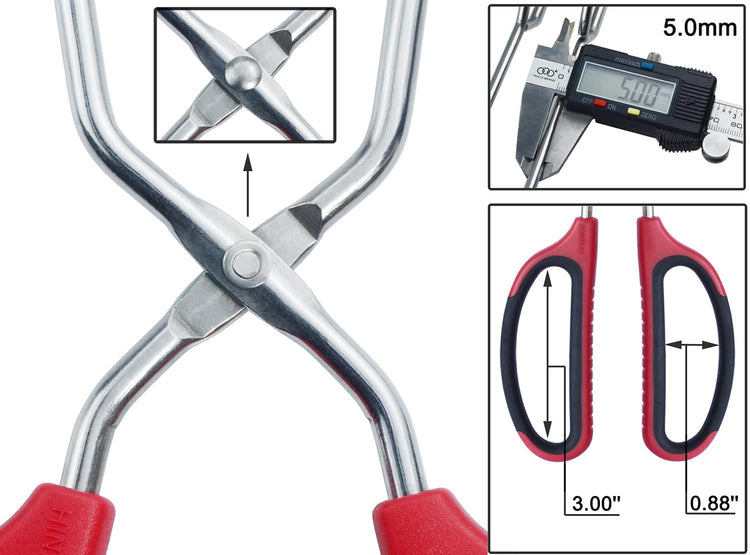 13 Inch Stainless Steel Scissor Tongs with Comfort