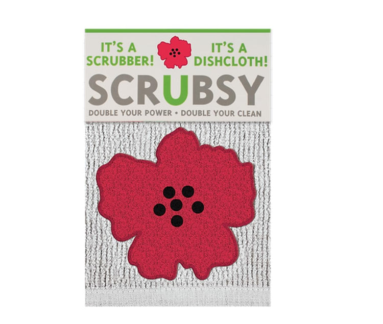 MÜkitchen SCRUBSY 100% Cotton Kitchen Dish Cloth with Built in Scrubber