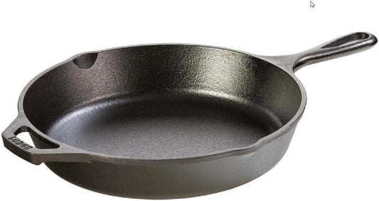 Lodge 10.25 Inch Cast Iron Skillet – Pre-Seasoned Frying Pan with Teardrop Handle – Oven, Stovetop, Grill & Campfire Use – Made in USA – Durable, Non-Toxic, Even-Heating Cookware – Black - Nestoria