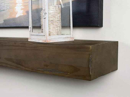 MANTELSDIRECT Breckenridge 60” Fireplace Mantel Shelf with Corbels – Rustic Floating Mantel Shelf for Over Fireplace – Ash Rustic - Wood Shelf for Wall – Pine Box Construction