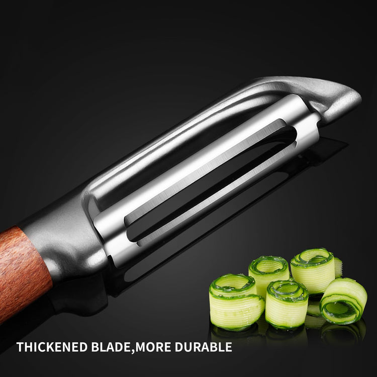 Peels Smoothly Wooden Vegetable Peeler for Kitchen